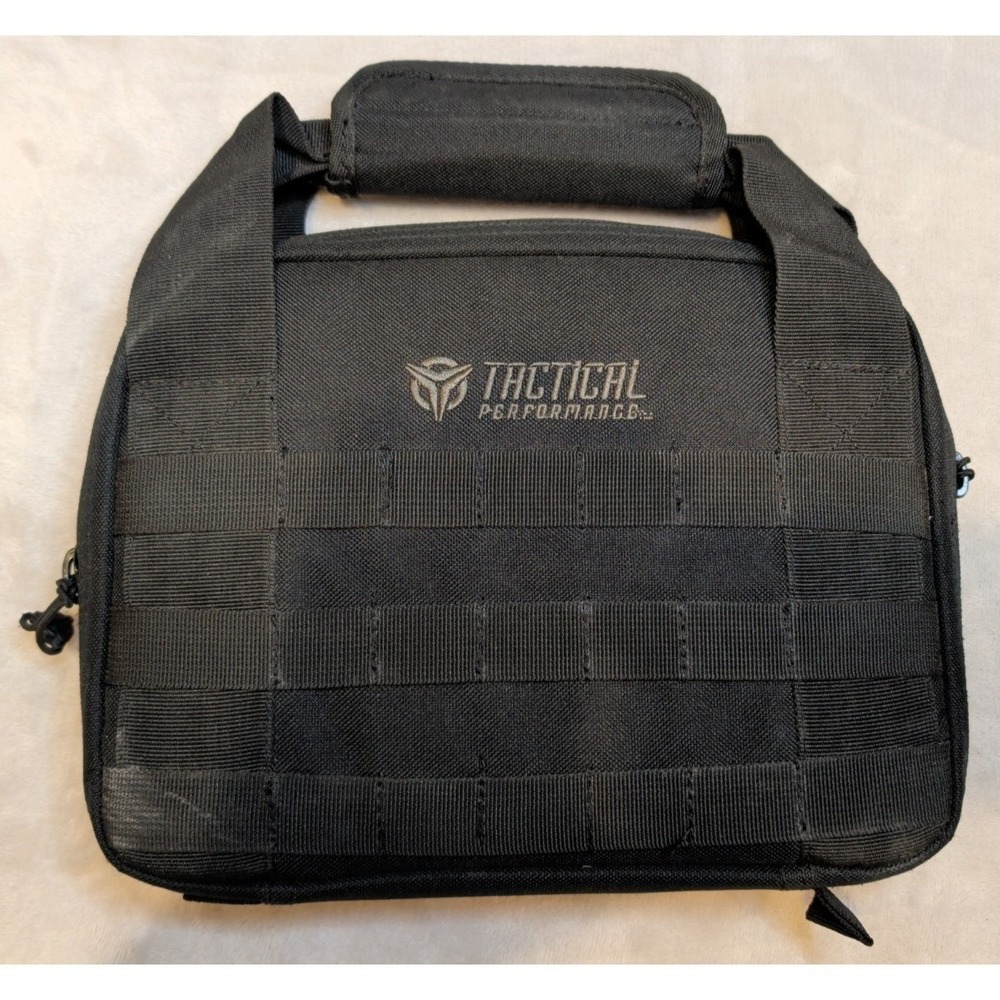 Tactical Performance Range Bag MOLLE Black Pistol Ammo Gear Carry Case